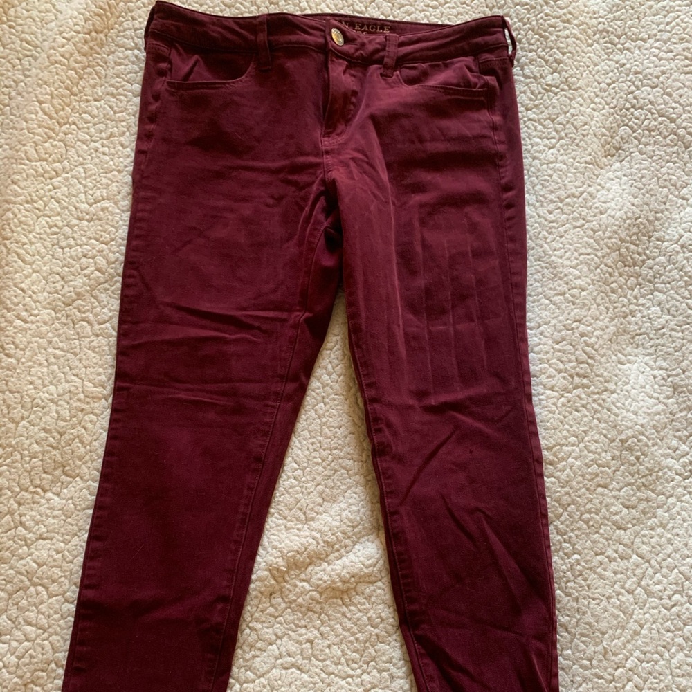 American Eagle Jeggings- Red Wine color